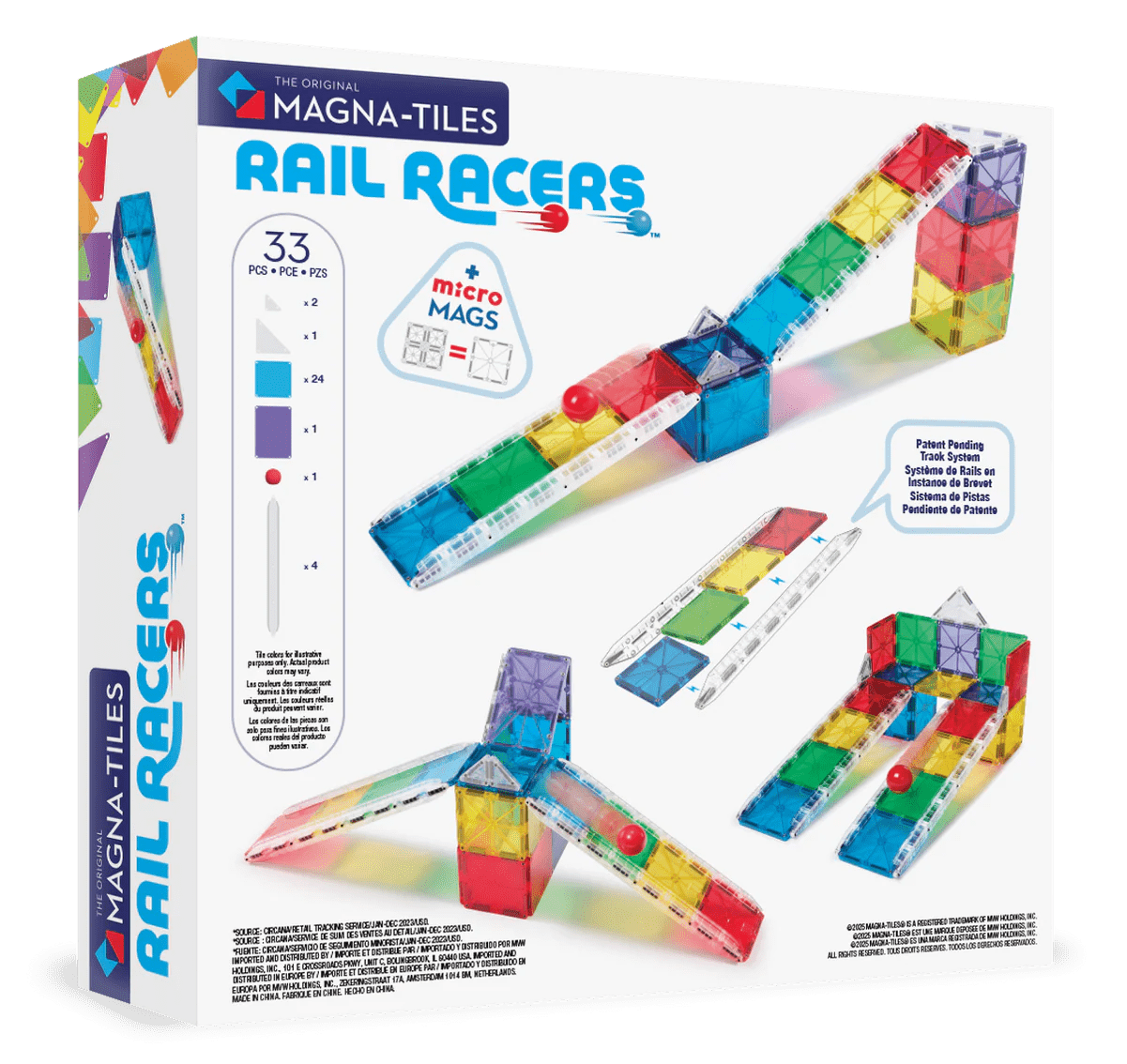 Magna - Tiles - Magna - Tiles Rail Racers 33 - delig set - Playlaan