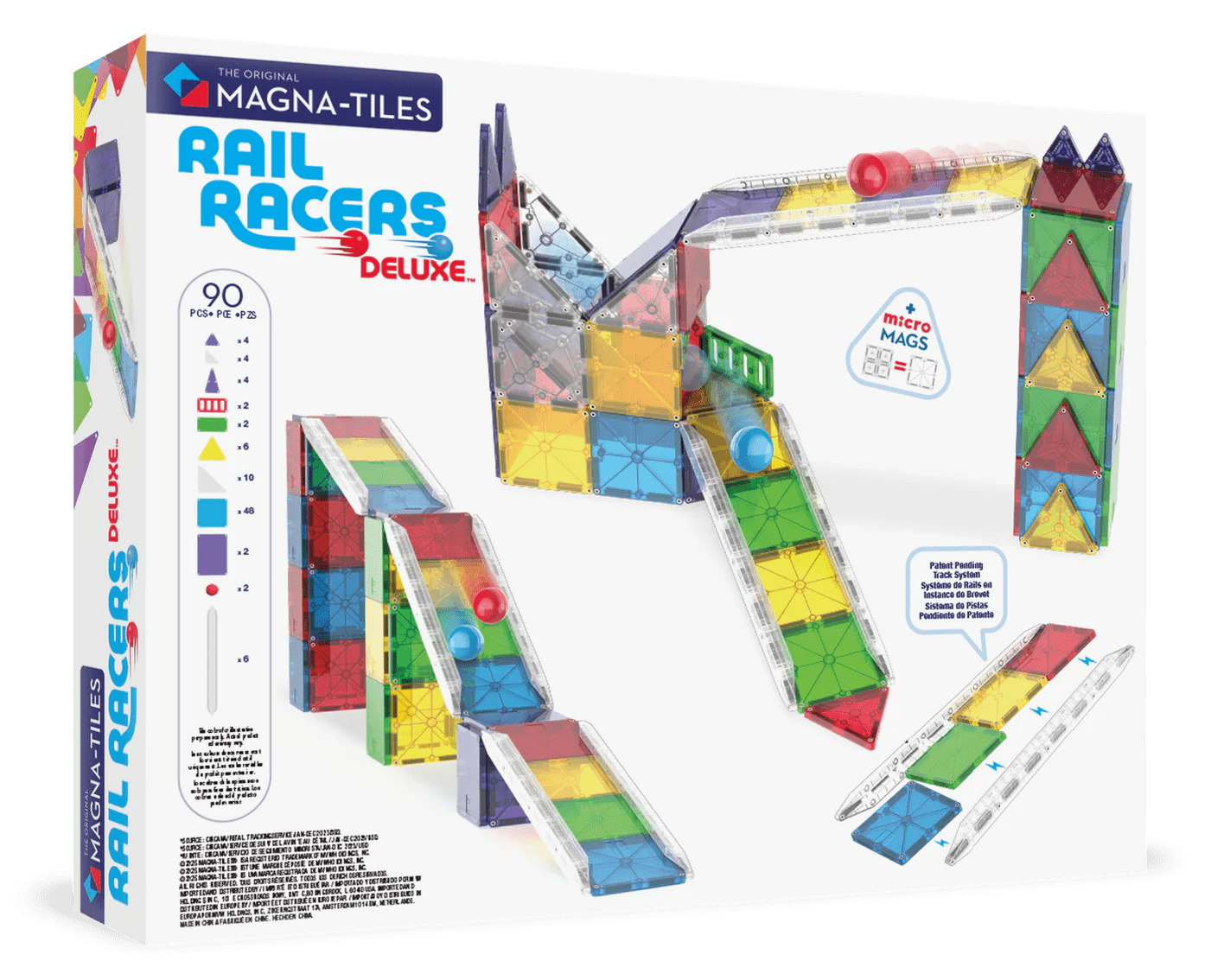 Magna - Tiles - Magna - Tiles Rail Racers Deluxe 90 - Piece Set - Playlaan