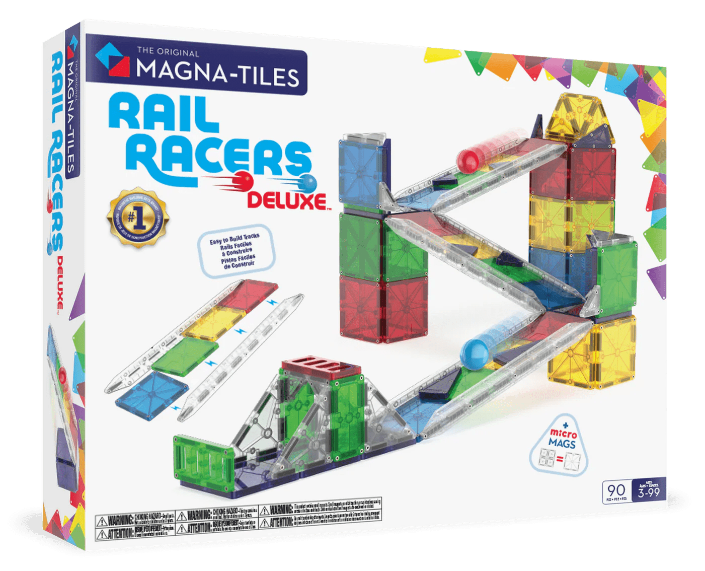 Magna - Tiles - Magna - Tiles Rail Racers Deluxe 90 - Piece Set - Playlaan