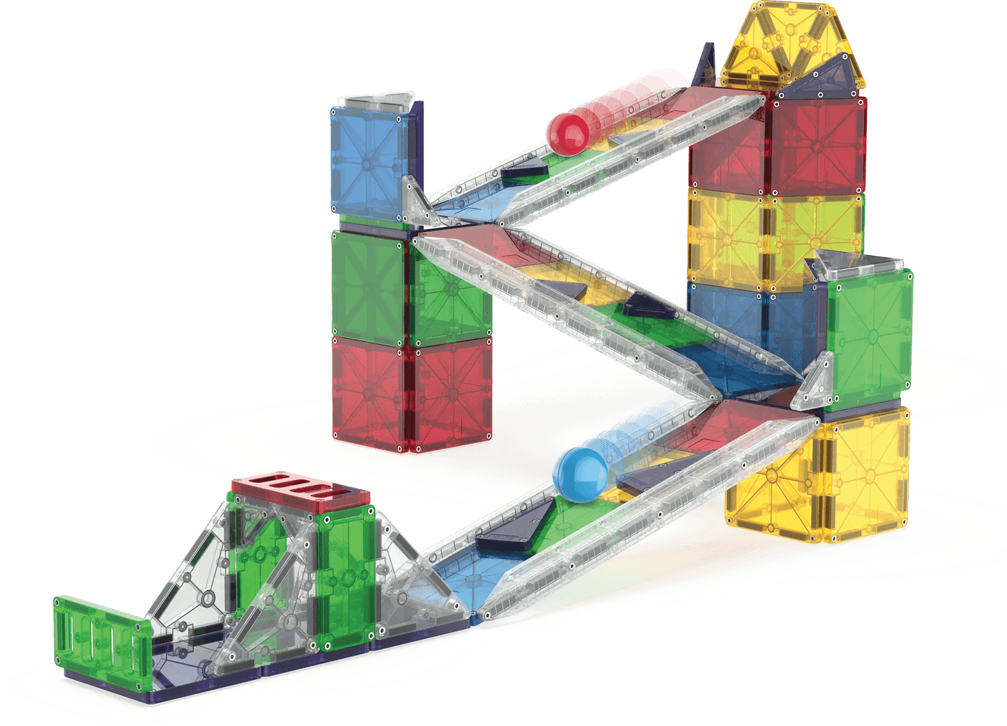 Magna - Tiles - Magna - Tiles Rail Racers Deluxe 90 - Piece Set - Playlaan