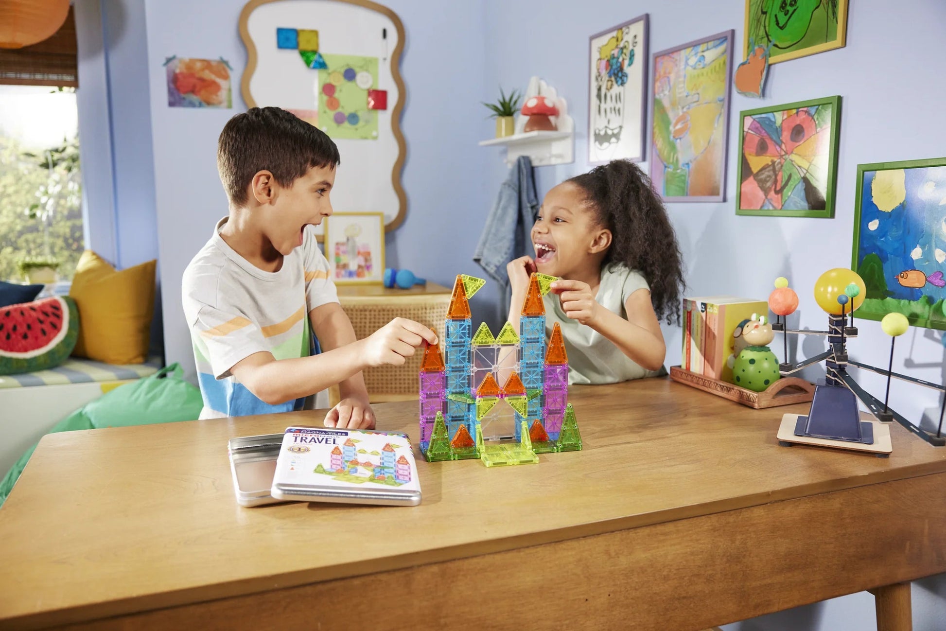 Magna - Tiles - Magna - Tiles Travel Set Deluxe - 55stuks - Playlaan