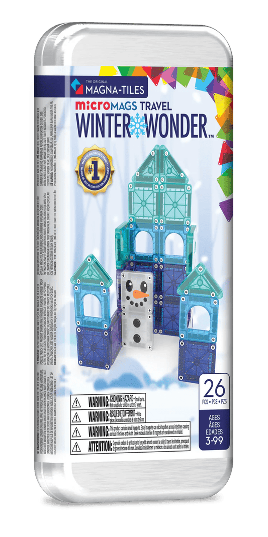 Magna - Tiles - Magna - Tiles Winter Wonder Travel set in metalen blikje 26st - Playlaan