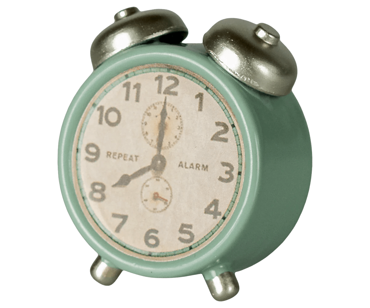 Maileg - Alarm clock, Mouse - Mint - Playlaan