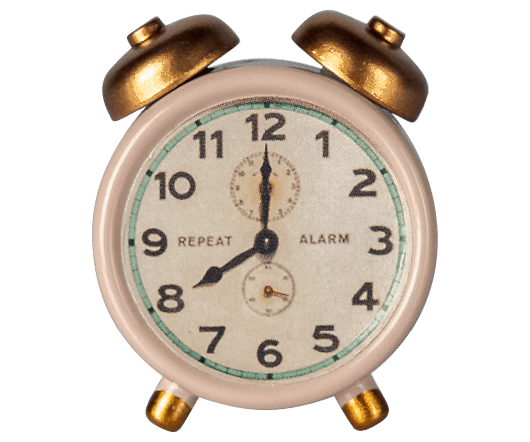 Maileg - Alarm clock, Mouse - Powder - Playlaan