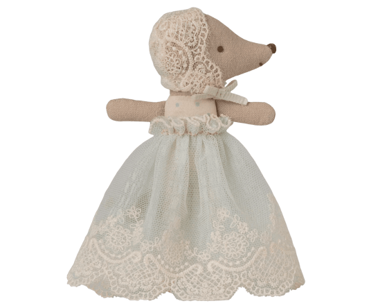 Maileg - Maileg - Baby mouse in gown - Mint - Playlaan