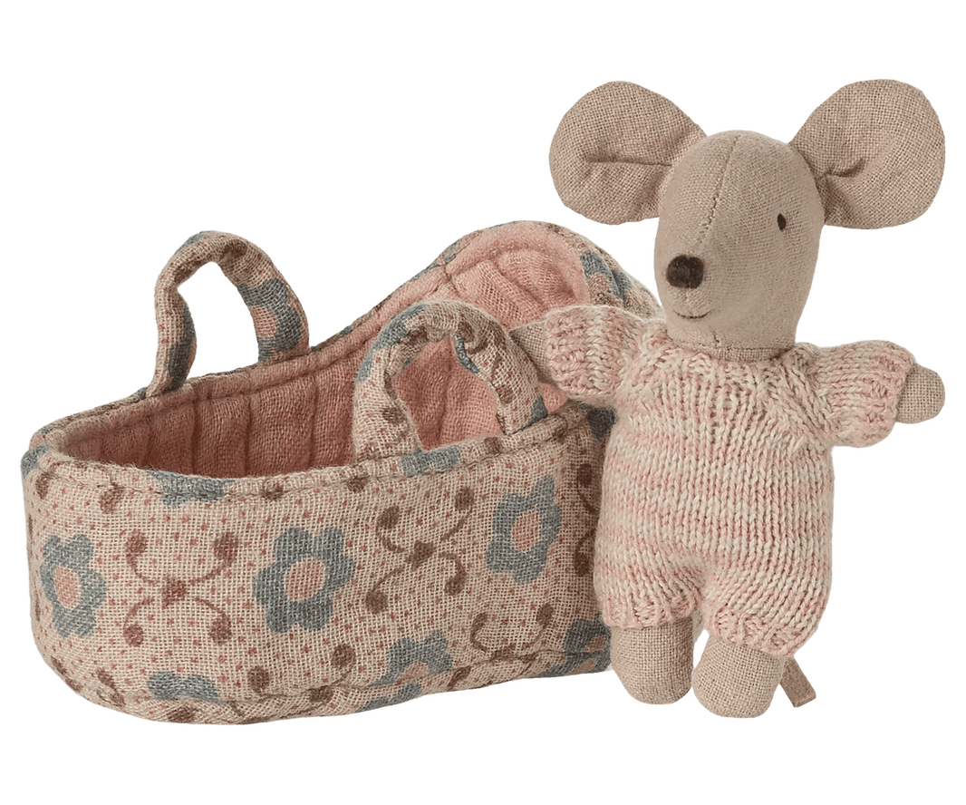 Maileg - Maileg - Babymuis in reiswieg - Roos - Playlaan