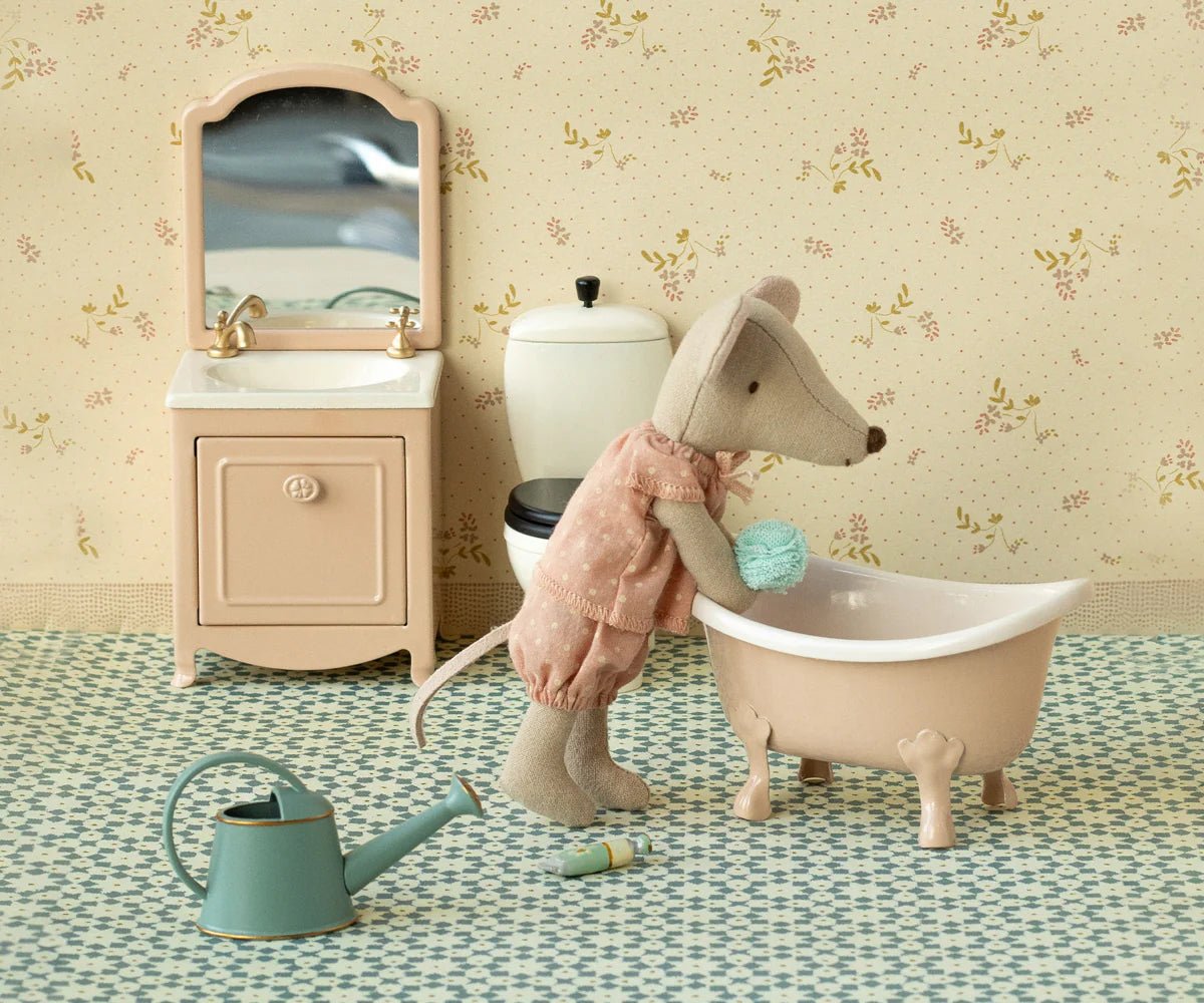 Maileg - Maileg - Bathtub, Mouse - Rose - Playlaan