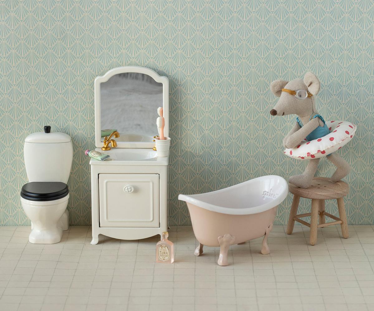 Maileg - Maileg - Bathtub, Mouse - Rose - Playlaan