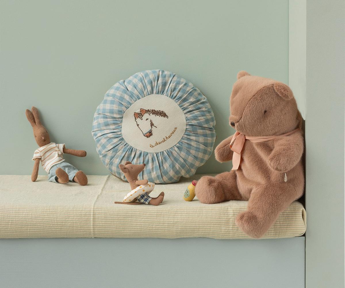 Maileg - Maileg - Beach mouse with float, Little brother - Yellow dots - Playlaan