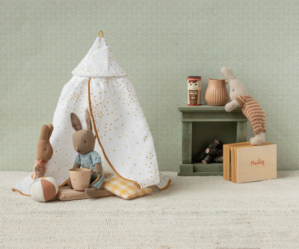 Maileg - Maileg - Bed canopy, Miniature - Off white - Playlaan