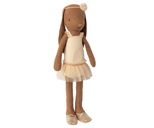 Maileg - Maileg - Bunny maat 2 - Chocoladebruin - Balletpakje en rok crème - Playlaan