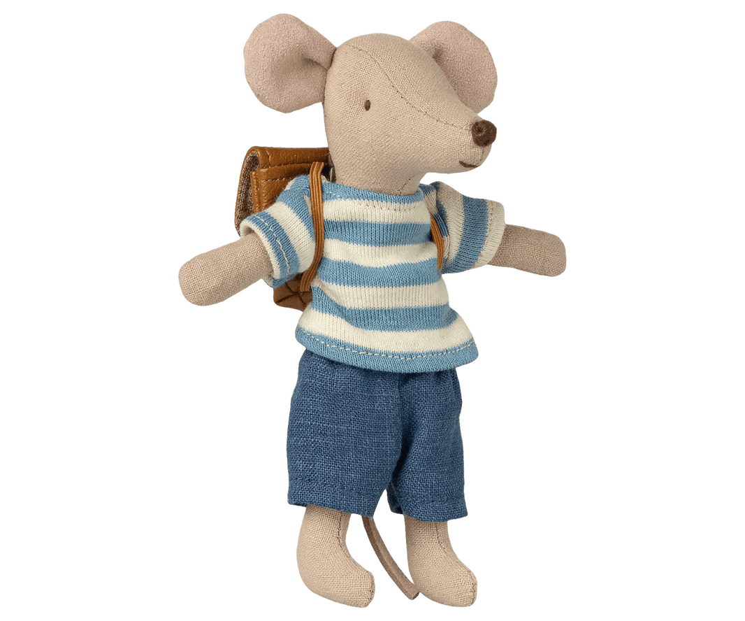 Maileg - Maileg - Grote Broer Muis met driewieler - blauw - Playlaan