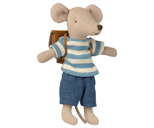 Maileg - Maileg - Grote Broer Muis met driewieler - blauw - Playlaan