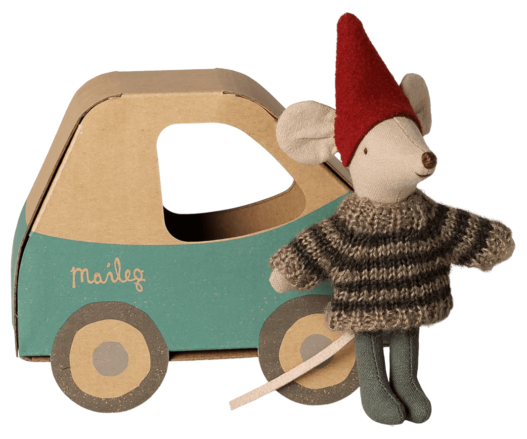 Maileg - Maileg - Kerstmuis – Kleine Broer in Autodoosje - Playlaan