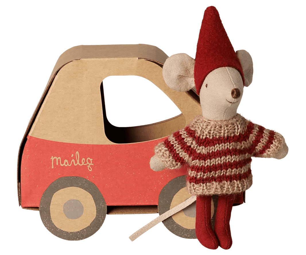 Maileg - Maileg - Kerstmuis – Kleine Zus in Autodoosje - Playlaan