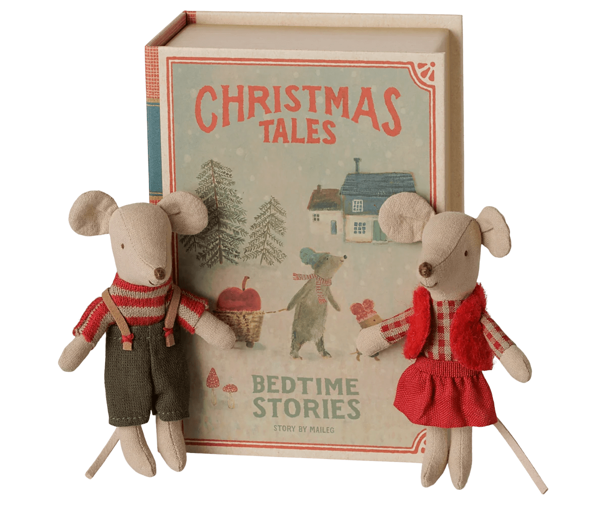 Maileg - Maileg - Kerstmuizen – Kleine Zus en Broer in Boek - Playlaan
