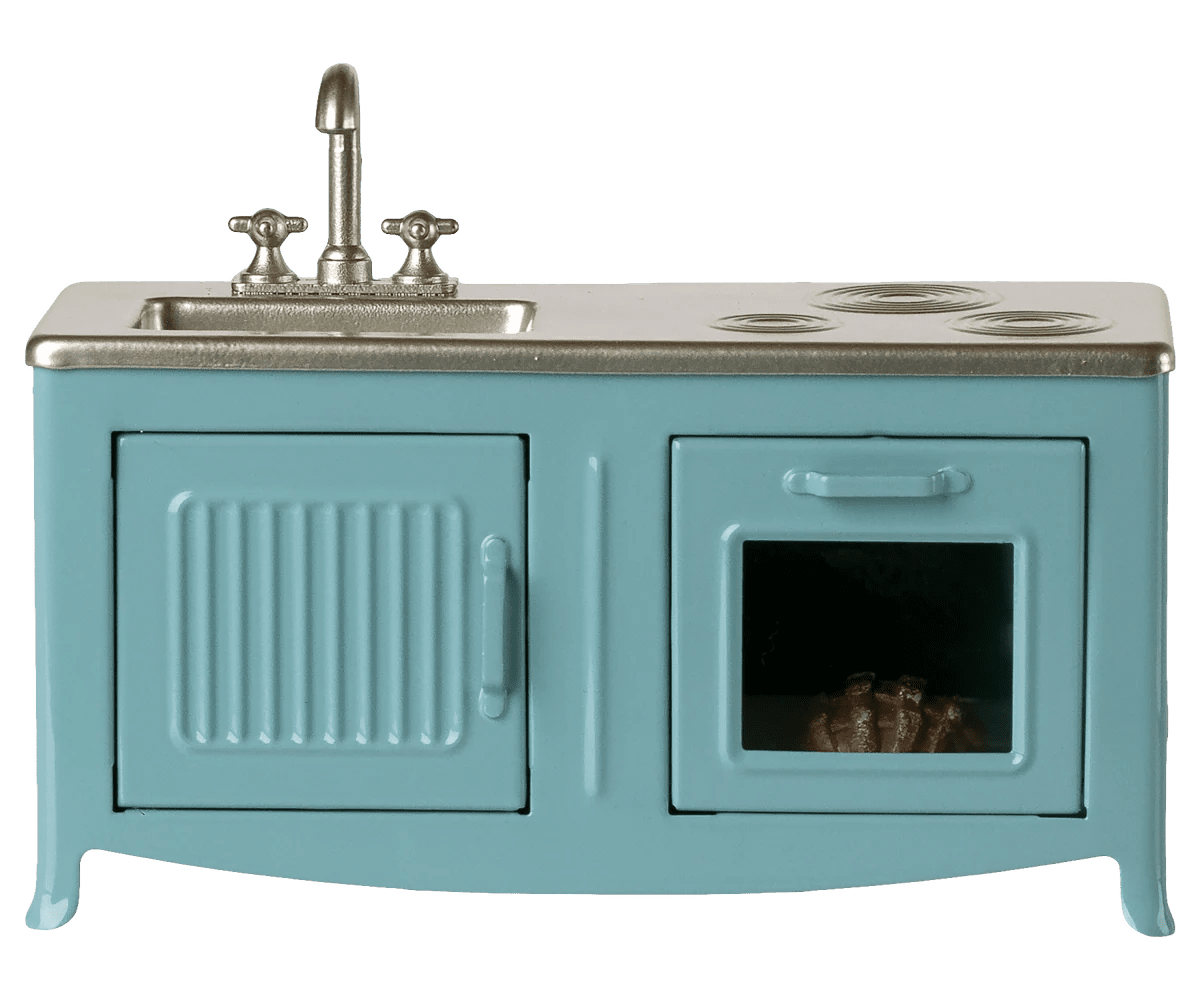 Maileg - Maileg - Keuken voor muizen poppenhuis - Blauw - Playlaan