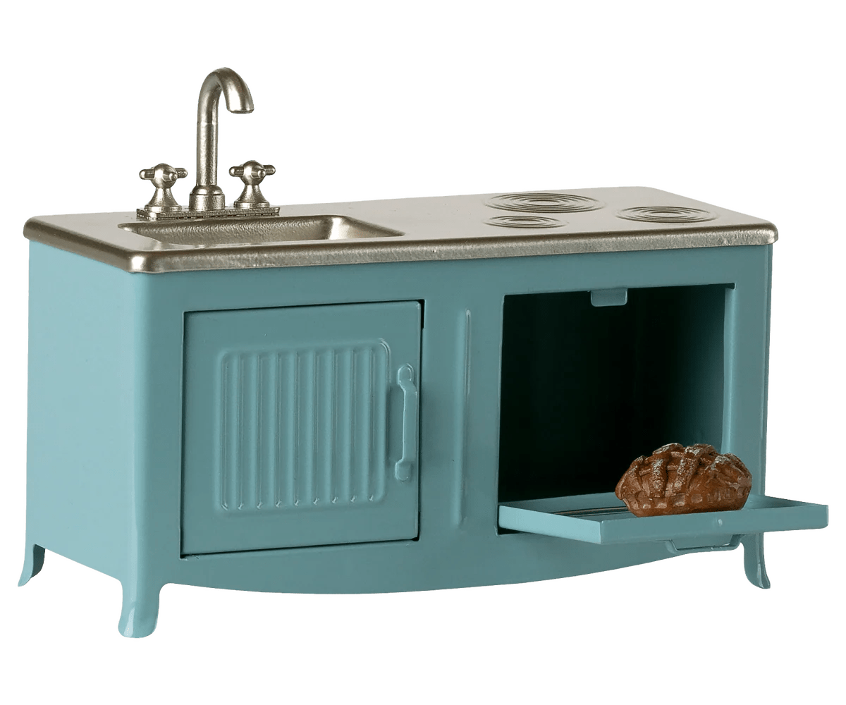 Maileg - Maileg - Keuken voor muizen poppenhuis - Blauw - Playlaan