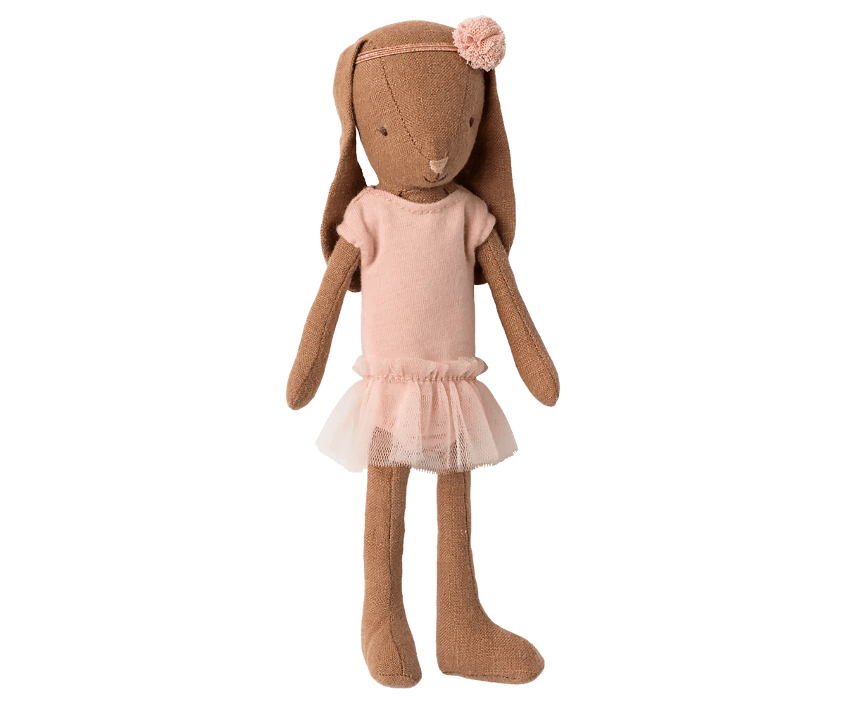 Maileg - Maileg - Konijn ballerina met balletpakje en rok - roze - maat 1 - Playlaan