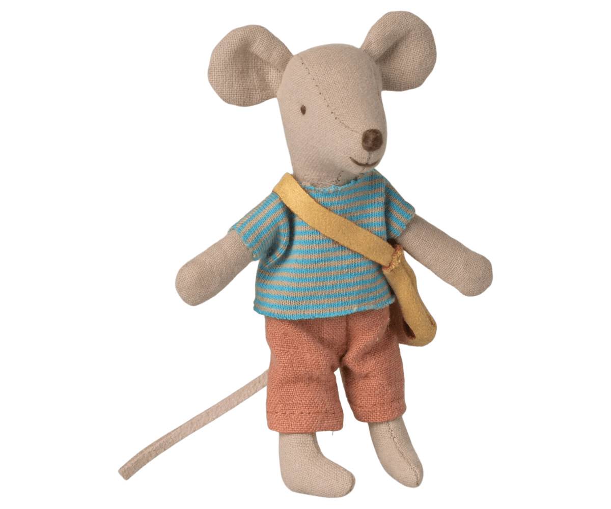 Maileg - Maileg - Little brother mouse with bag - Playlaan