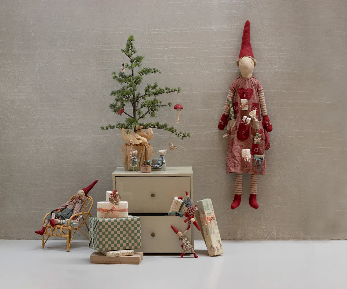 Maileg - Maileg - Pixy jongen maat 1 - rood geruit overhemd - Playlaan