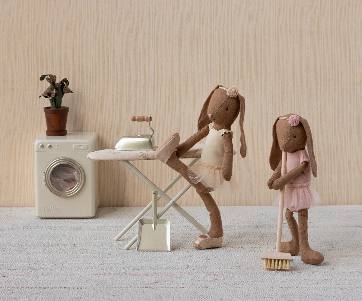 Maileg - Maileg - Strijkijzer en strijkplank, Miniatuur - Gebroken wit - Playlaan