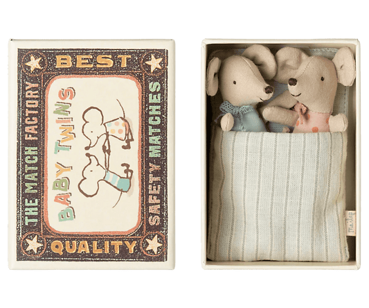 Maileg - Maileg - Twins, Baby mice in matchbox - Playlaan