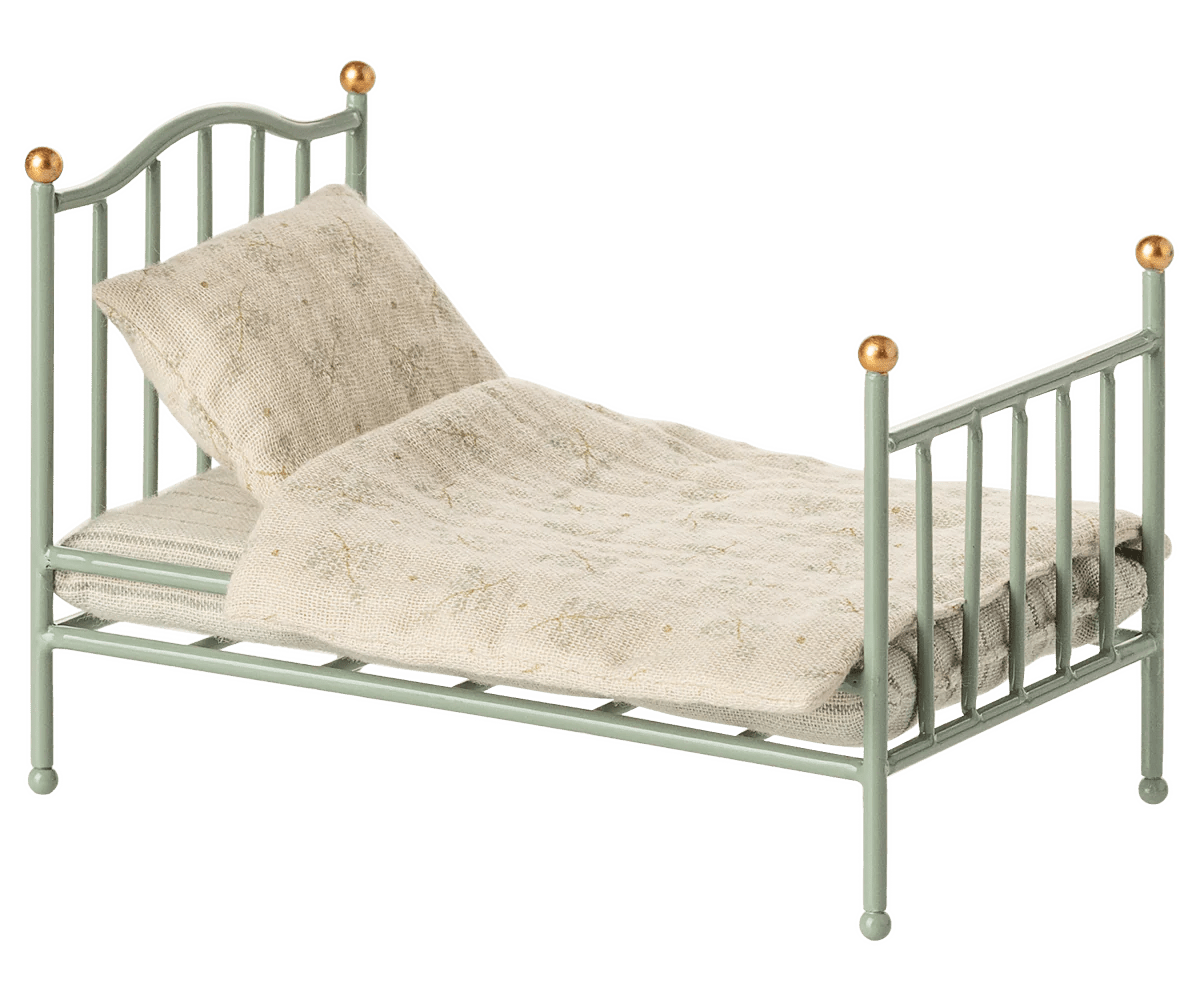 Maileg - Maileg - Vintage eenpersoonsbed Muis - Mint - Playlaan