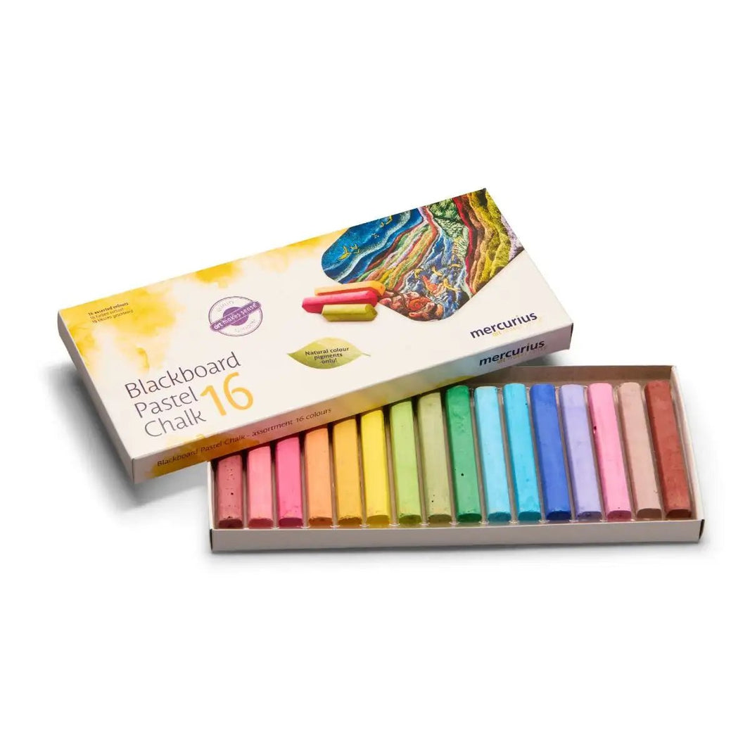 Mercurius - Art Makes Sense - pastelbordkrijt 16 kleuren - Playlaan