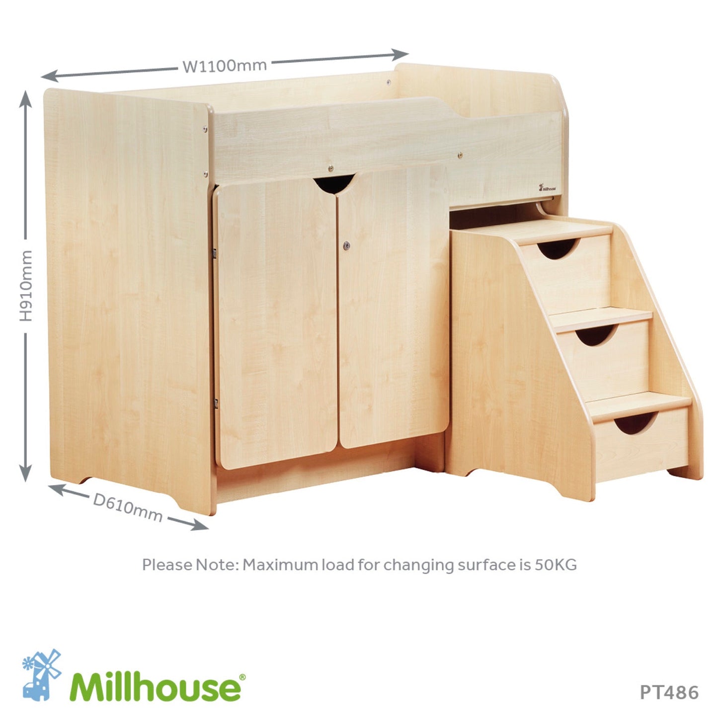 Millhouse - Millhouse - Baby verschoonunit met opstap - Playlaan