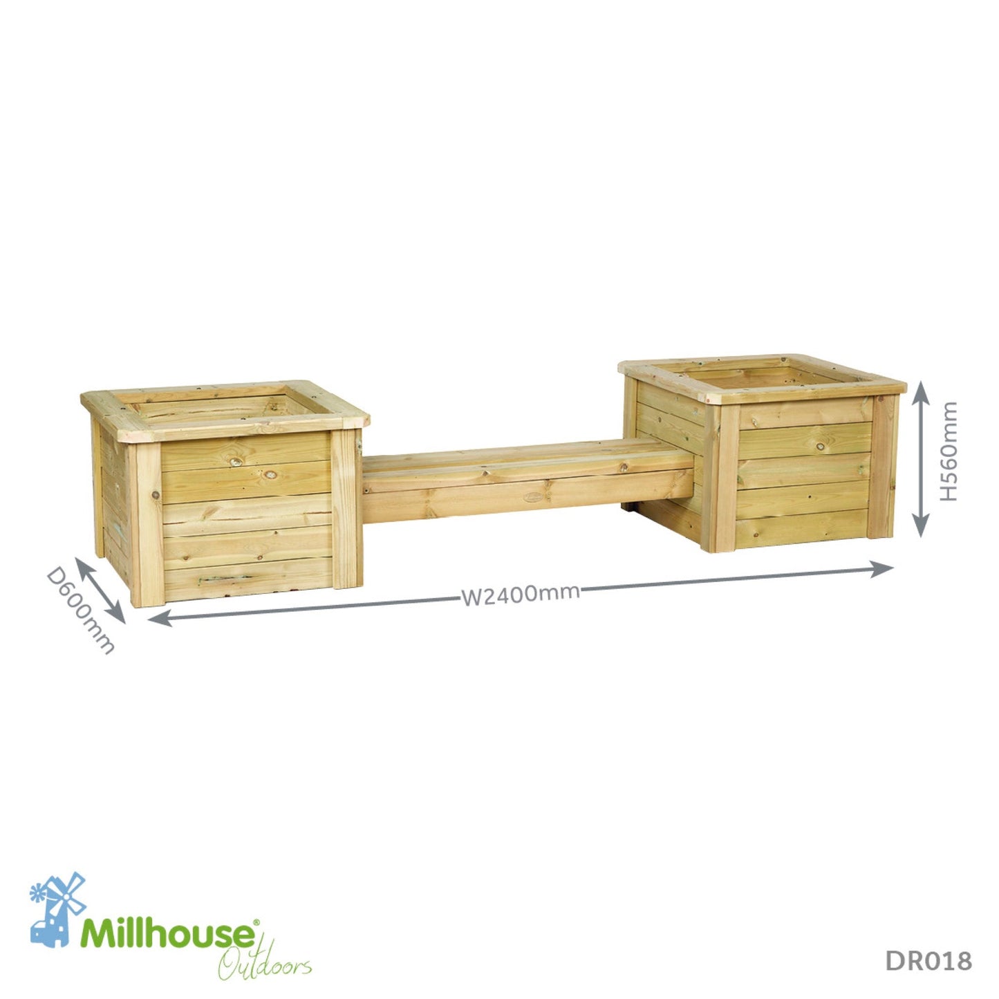 Millhouse - Millhouse - Bankje met geïntegreerde plantenbak - Playlaan