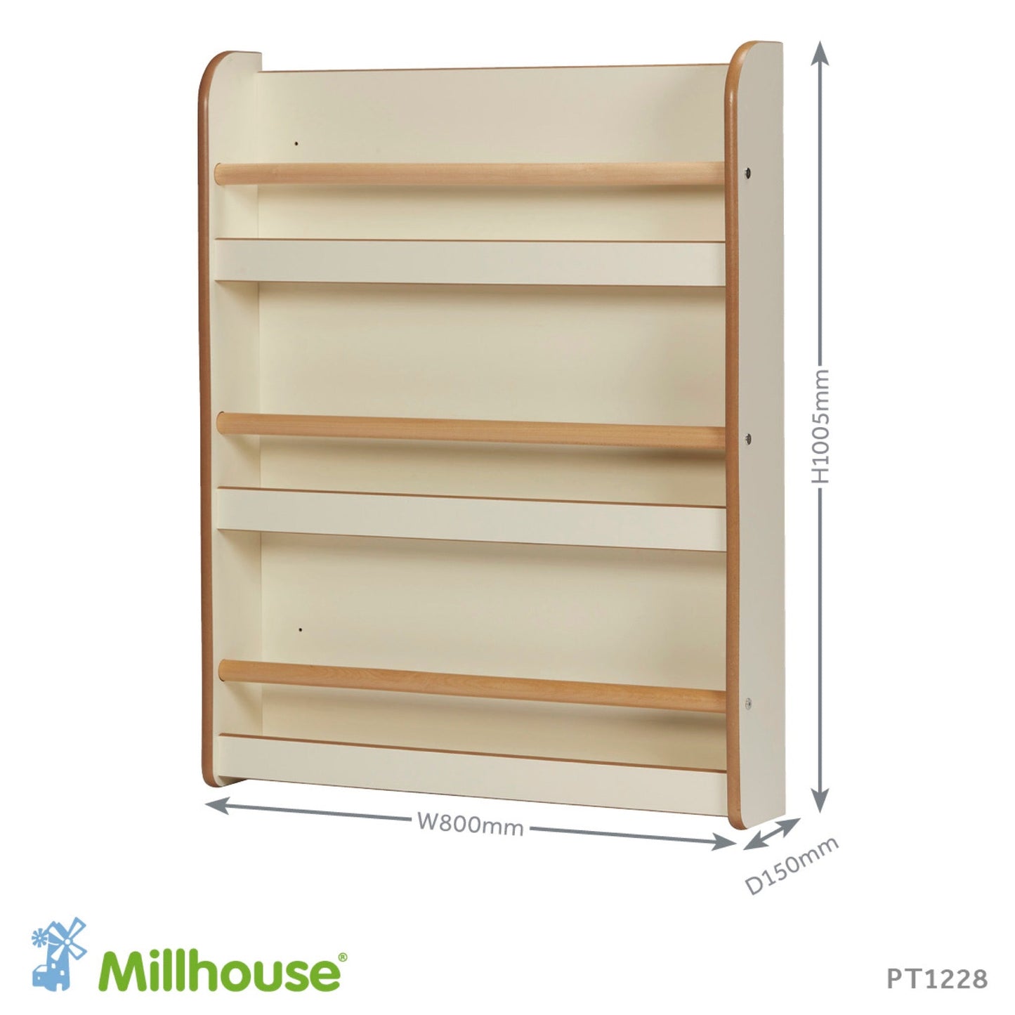 Millhouse - Millhouse - Boekenrek voor aan de muur Montessori - Home from Home - Playlaan