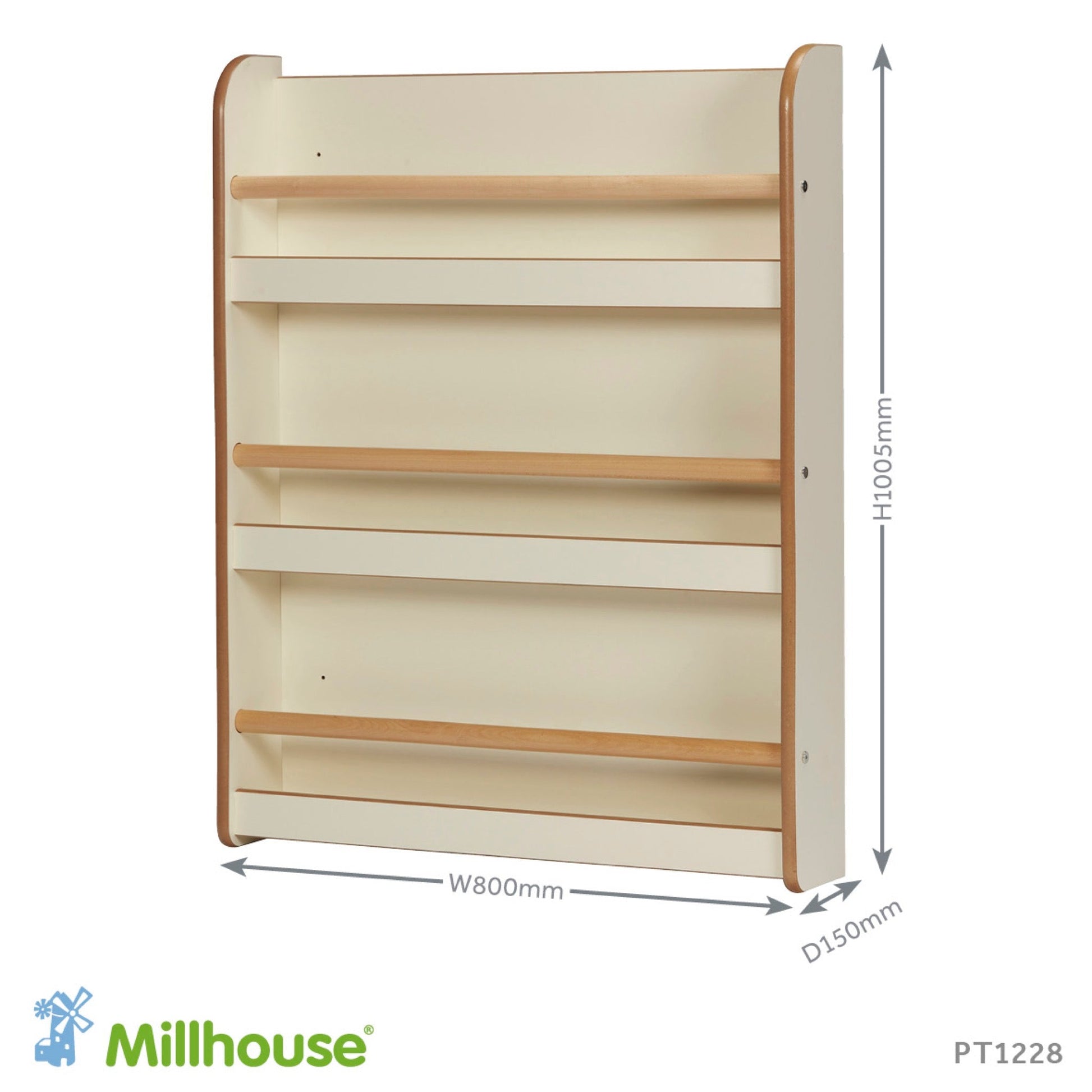 Millhouse - Millhouse - Boekenrek voor aan de muur Montessori - Home from Home - Playlaan