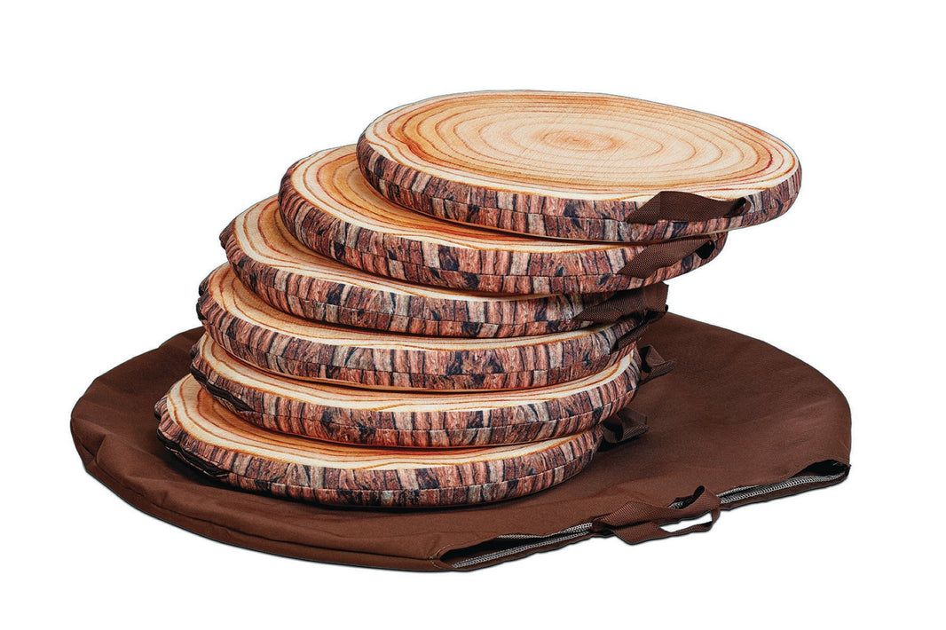 Millhouse - Millhouse - Boomstam zitkussens met opbergtas (6 stuks) - Playlaan