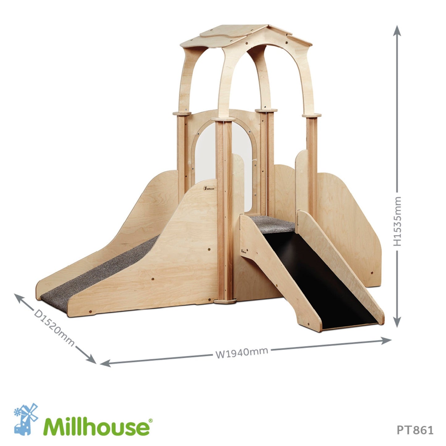 Millhouse - Millhouse - Kinder Gym Speelpod met dak - Playlaan