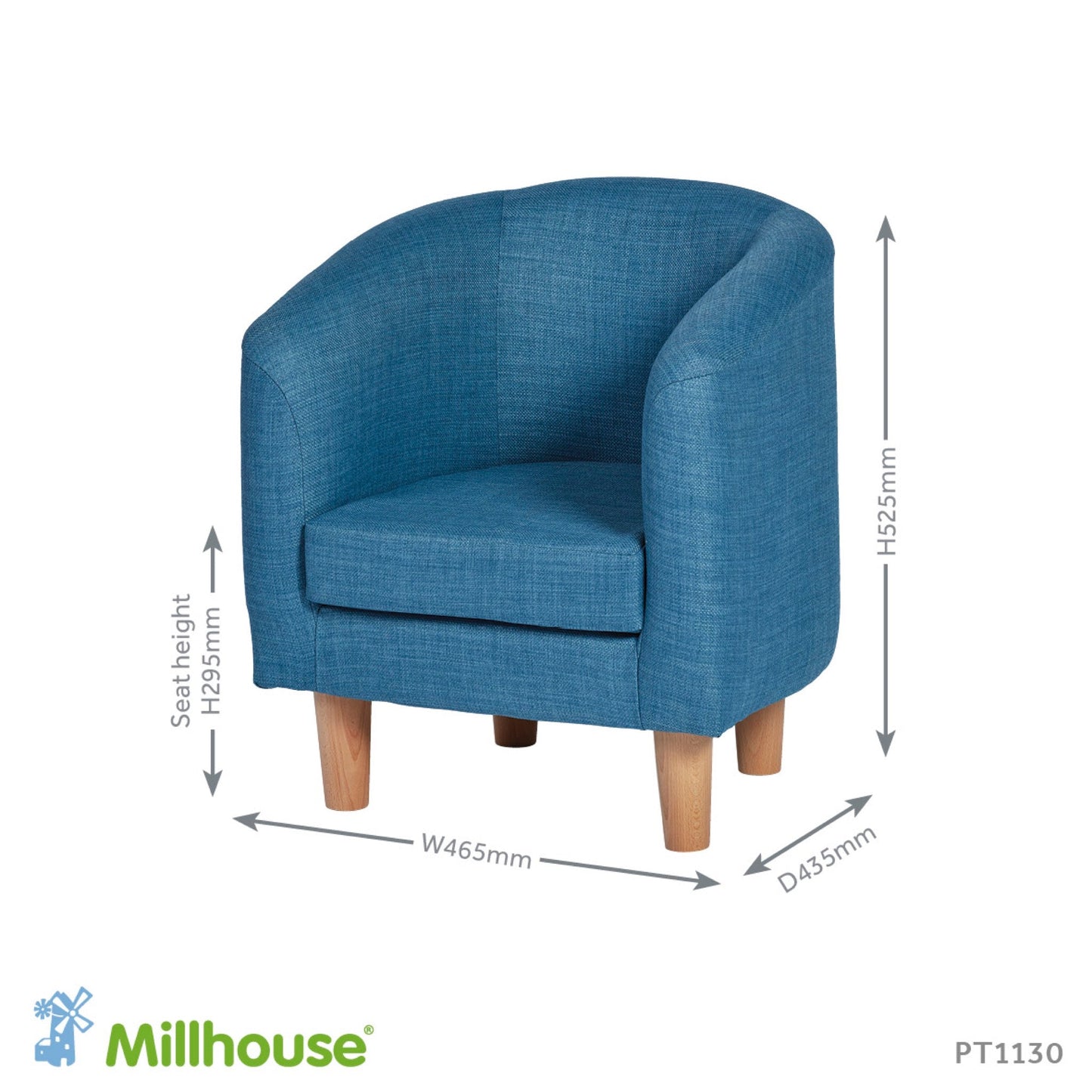 Millhouse - Millhouse - Kinderfauteuil voor kinderopvang zithoogte 29,5cm - Home from Home - Playlaan