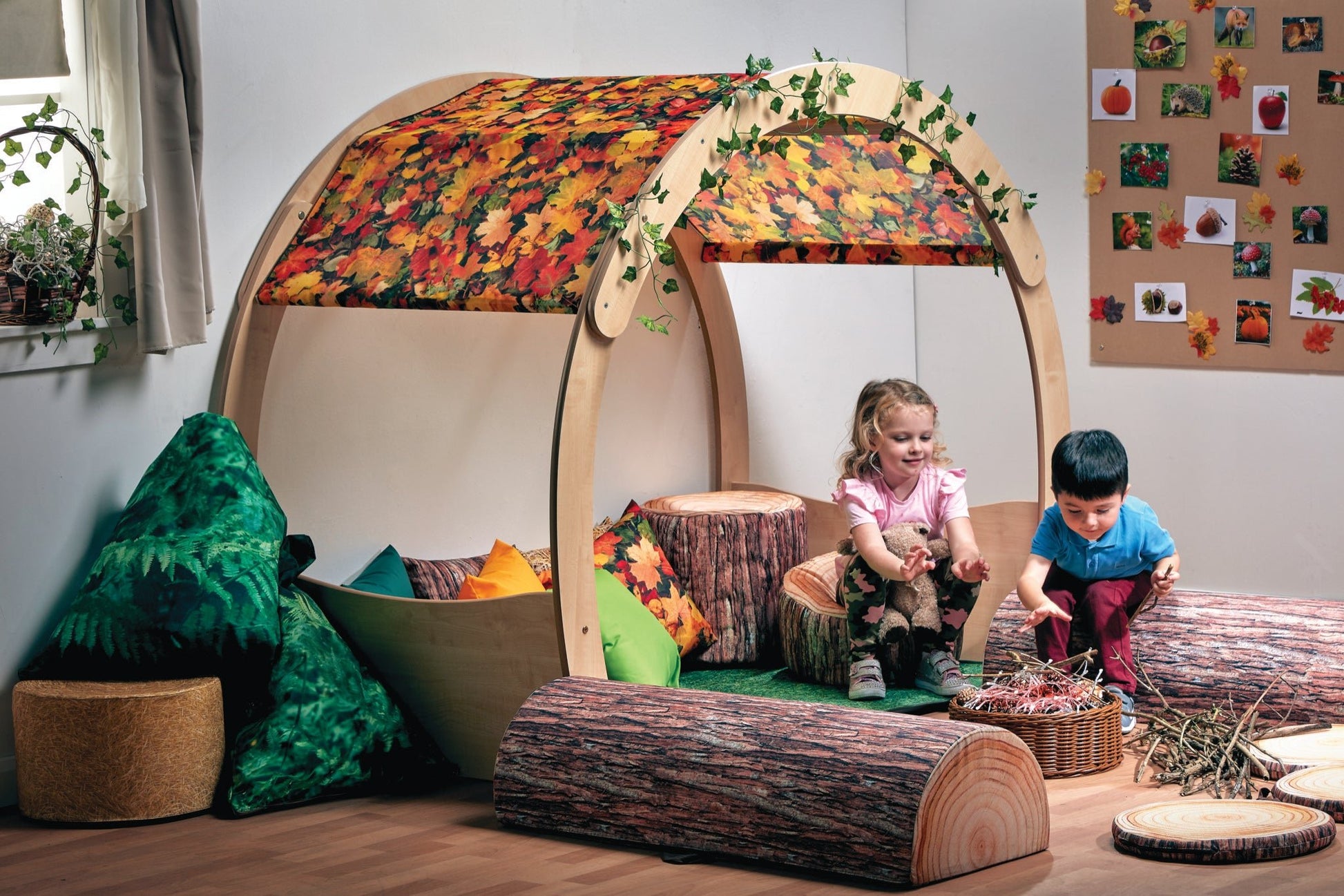 Millhouse - Millhouse - Knusse speelhoek Cosy Cove groot met herfst accessoire set - Playlaan