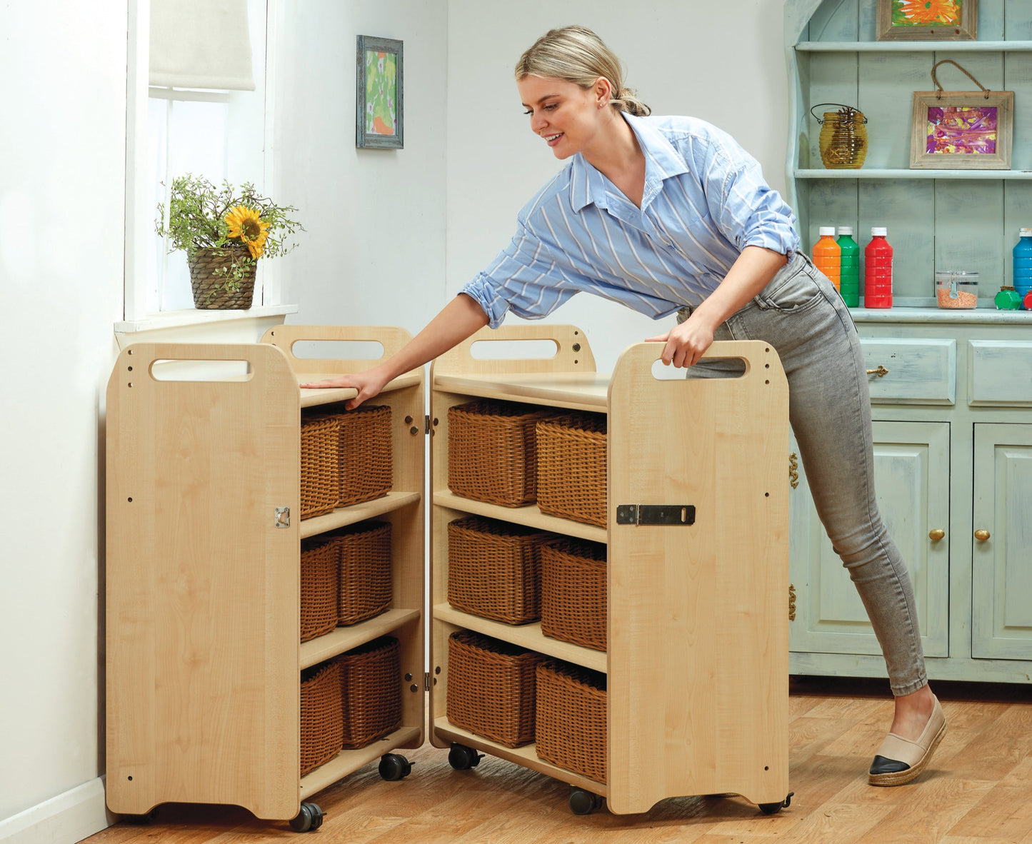 Millhouse - Millhouse - Multifunctionele opbergkast met manden - Pack-Away - Playlaan