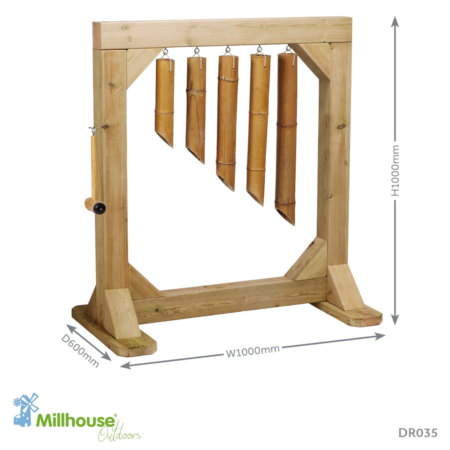 Millhouse - Millhouse - Muziekframe met bamboe klokkenspel - Playlaan