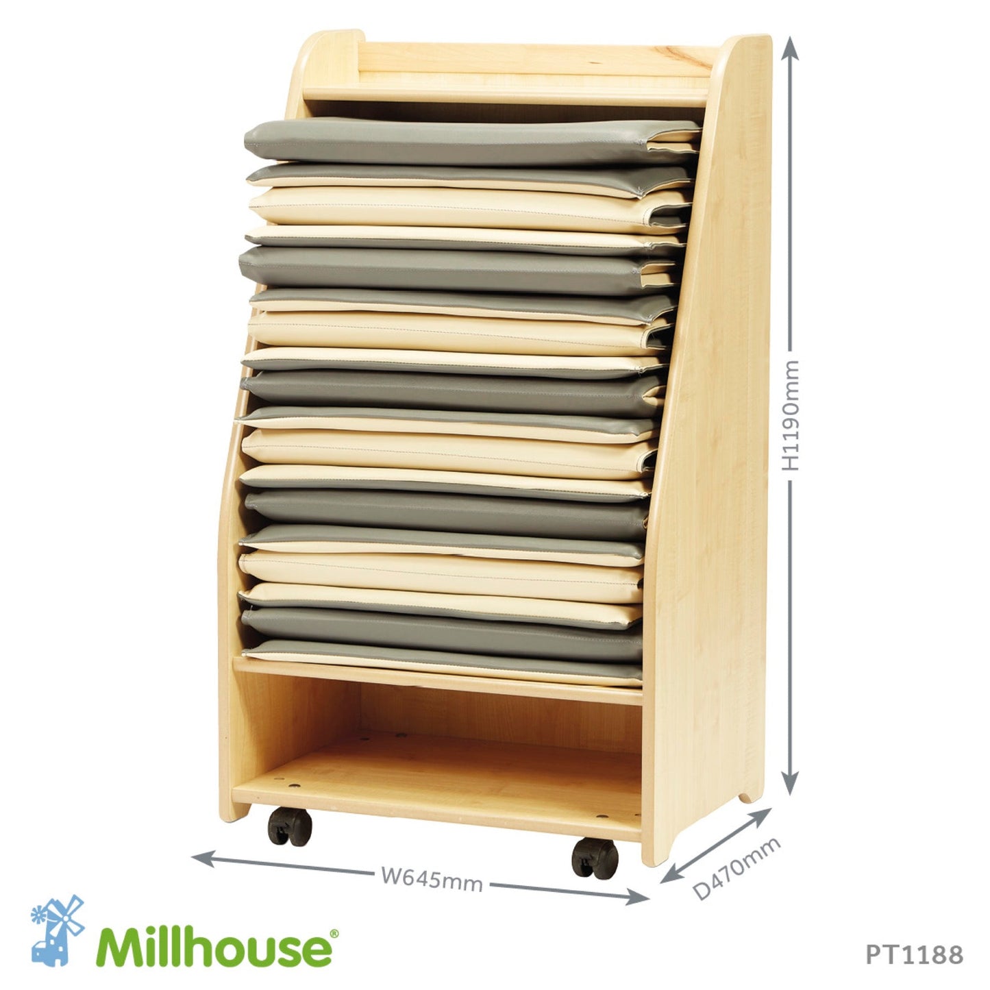 Millhouse - Millhouse - Opvouwbare slaapmatten 10st. met mobiele opberger - Playlaan