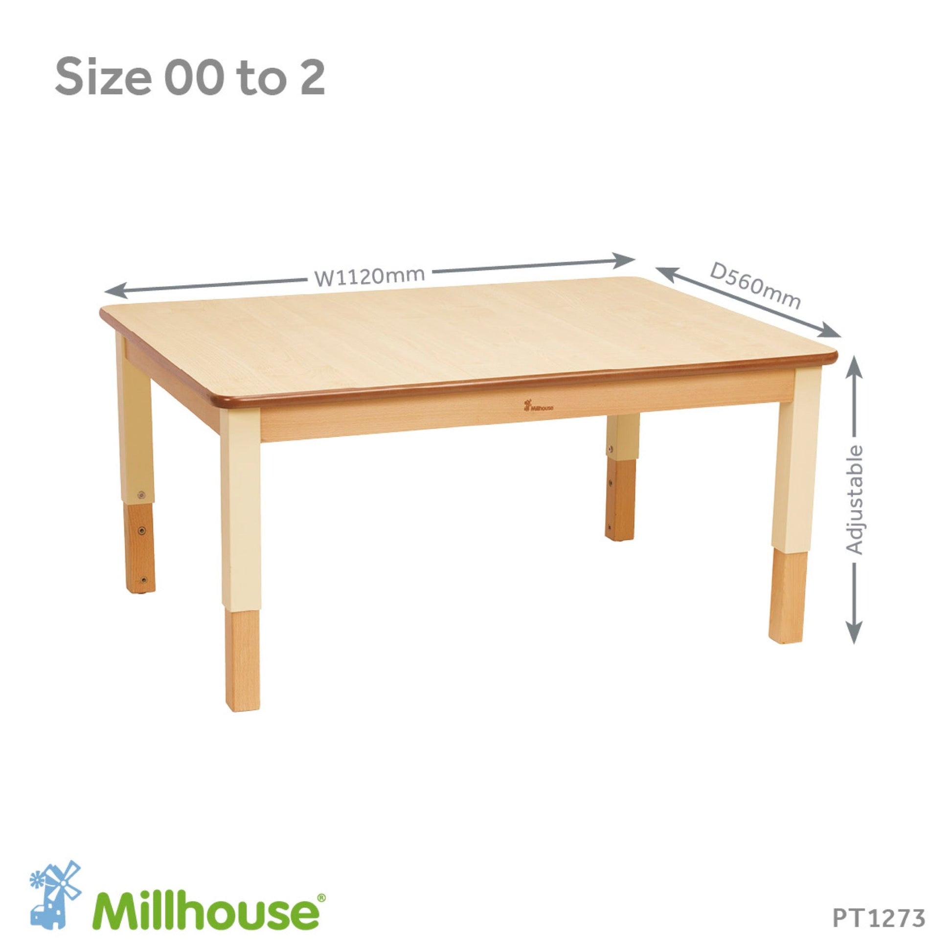 Millhouse - Millhouse - Rechthoekige tafel – verstelbaar in hoogte - Playlaan