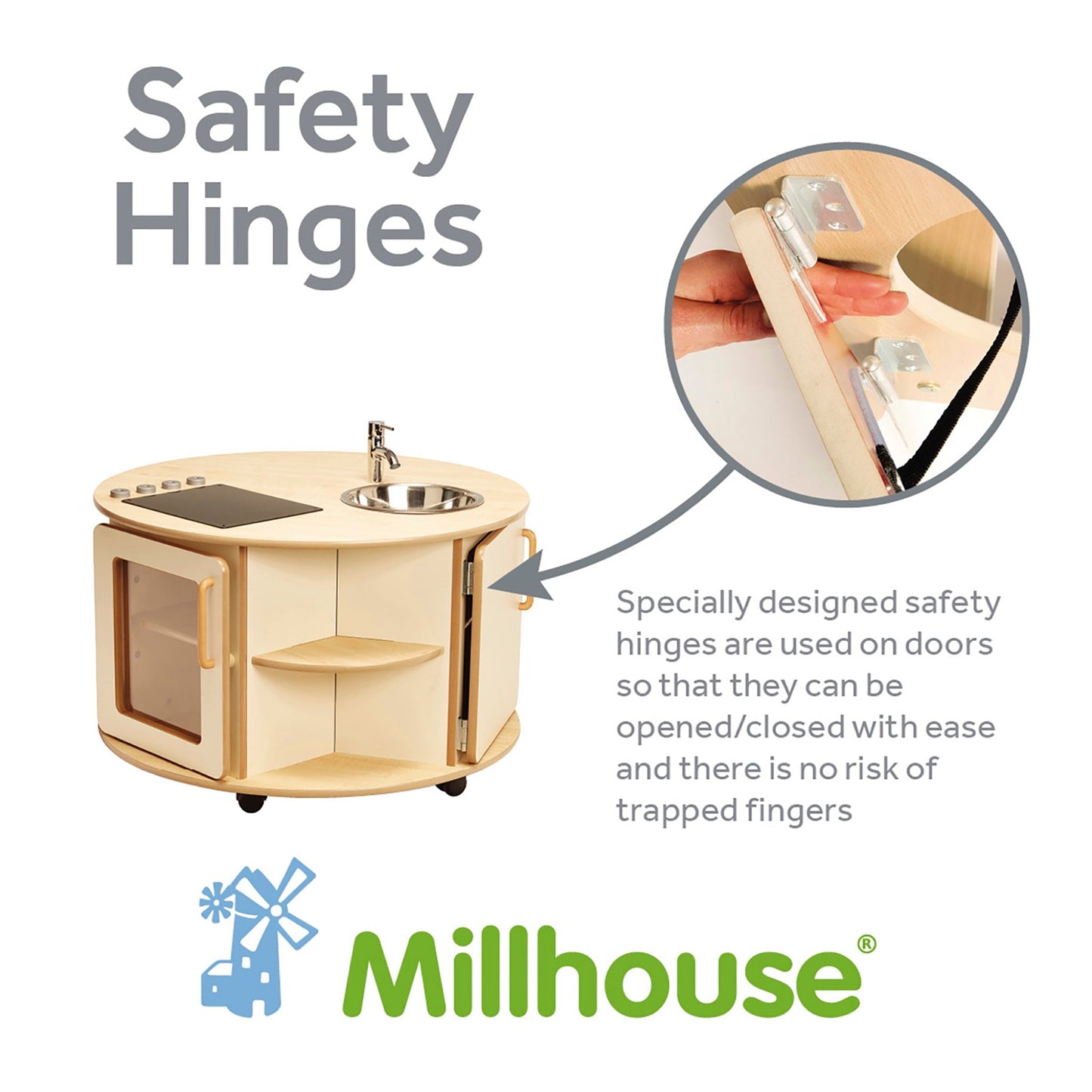 Millhouse - Millhouse - Ronde keukeneiland speelkeuken werkbladhoogte 56cm - Home From Home - Playlaan