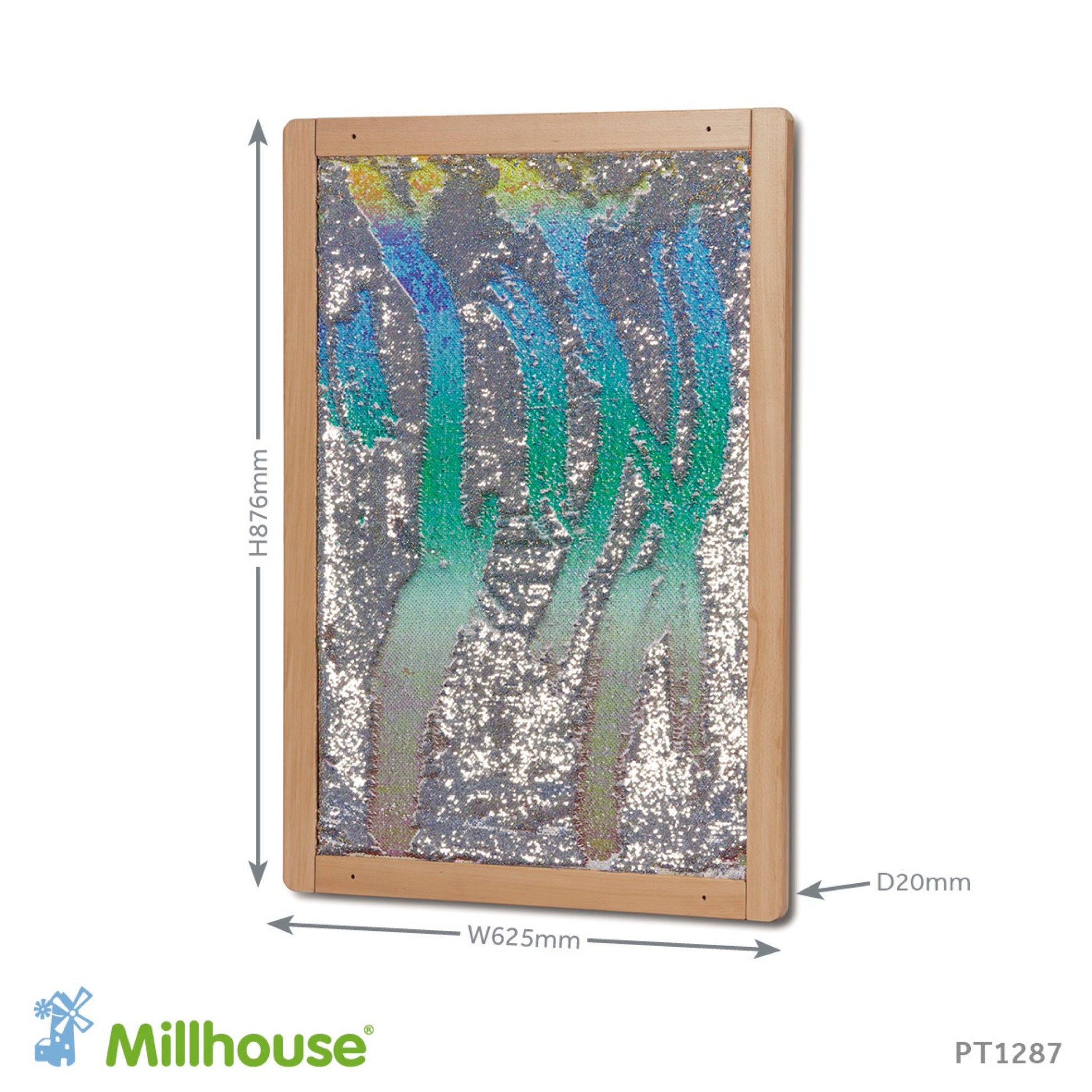 Millhouse - Millhouse - Sensorisch wandpaneel met pailletten - Playlaan
