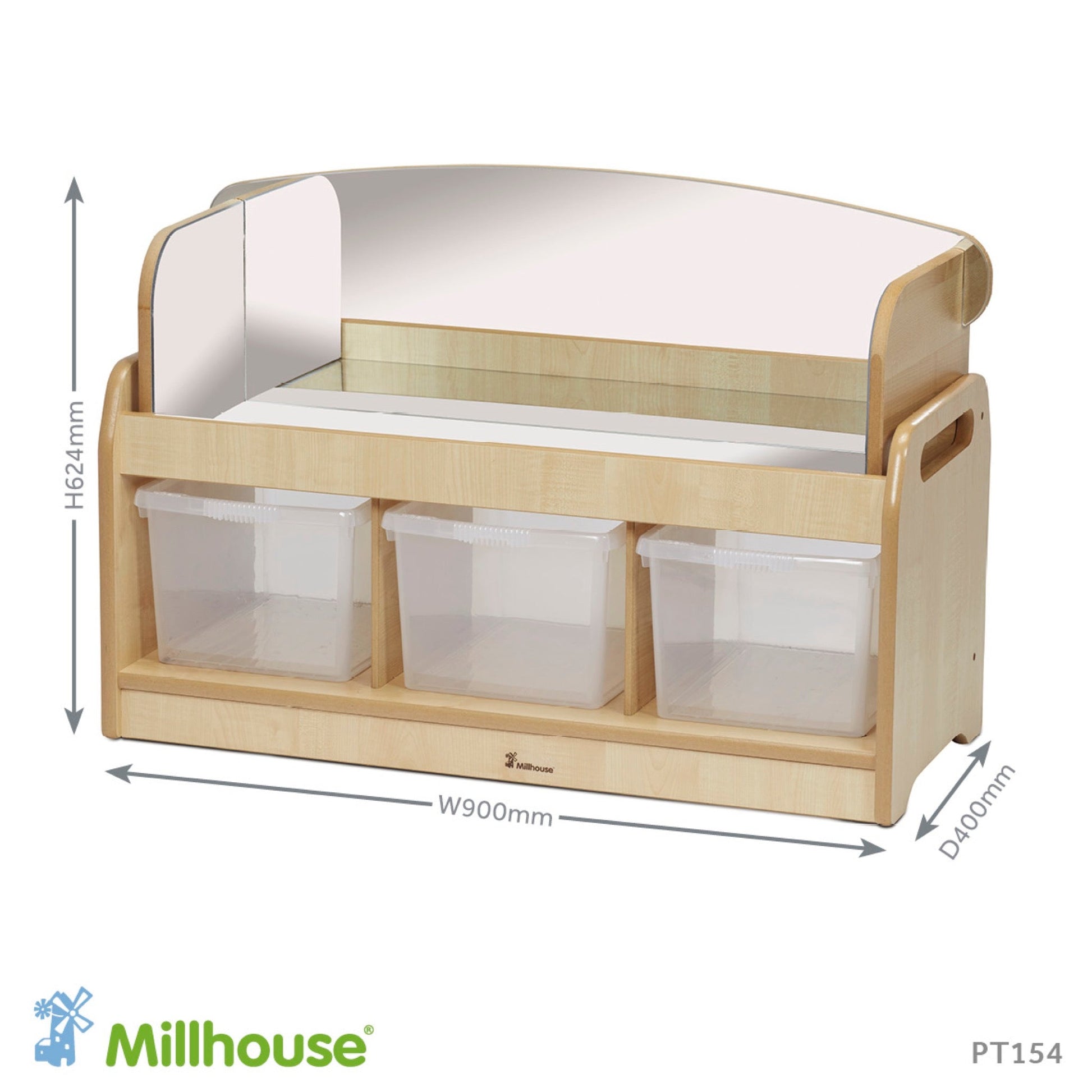 Millhouse - Millhouse - Sensorische speelkast met spiegel - laag model - Playlaan