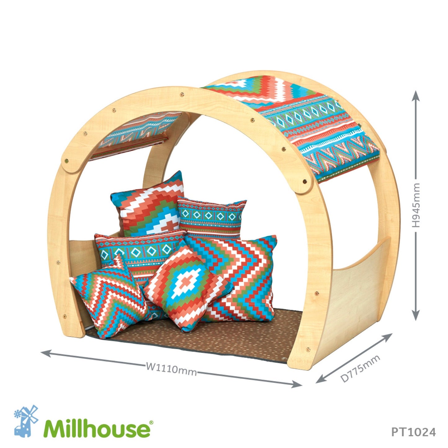 Millhouse - Millhouse - Speelhoek boog Cosy Cove klein met Aztec accessoireset - Playlaan