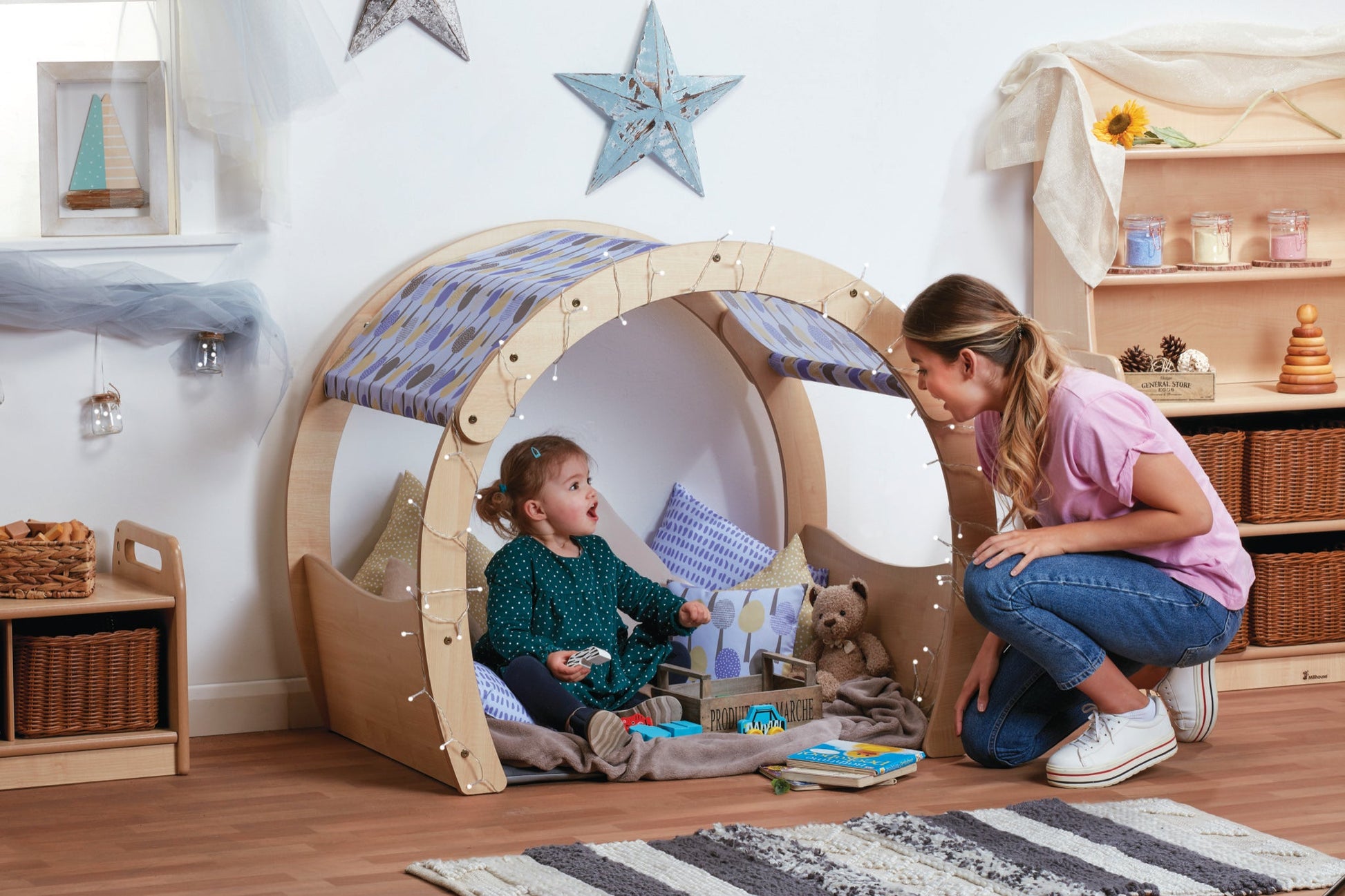 Millhouse - Millhouse - Speelhoek boog Cosy Cove klein met Lavender Accessory Set - Playlaan