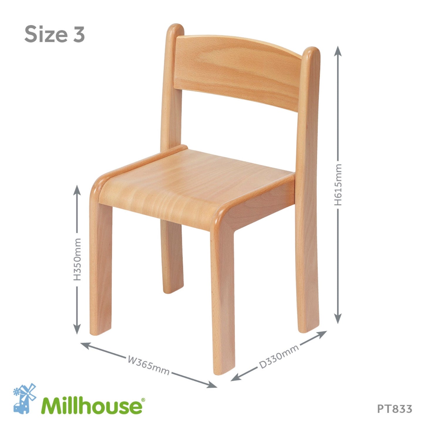 Millhouse - Millhouse - Stapelstoelen van beukenhout (4 stuks) - Playlaan