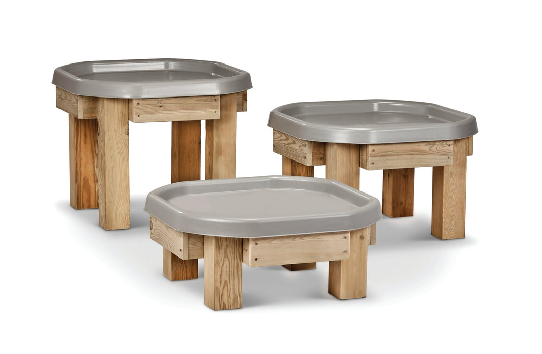 Millhouse - Millhouse - Tuff Tray tafels mini voor sensorisch spel – set van 3 - Playlaan