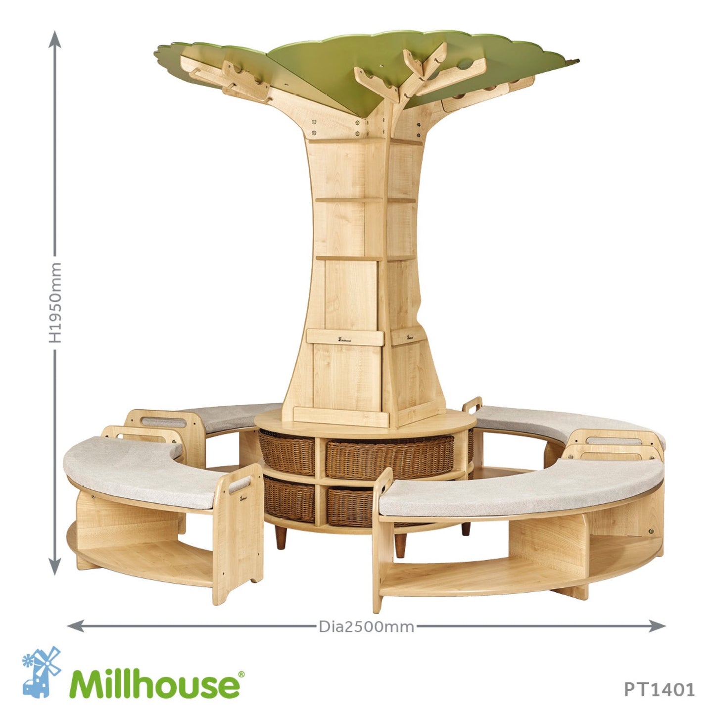 Millhouse - Millhouse - Vertelboom voor verhalenkring met banken - Playlaan