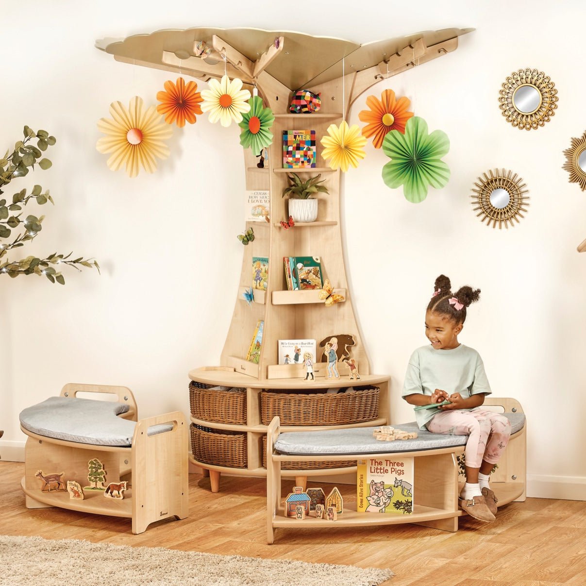 Millhouse - Millhouse - Vertelboom wandset met banken - Playlaan